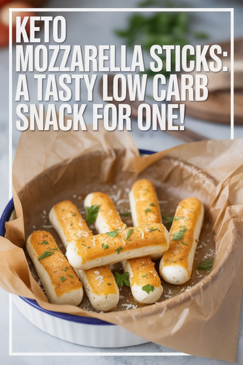 Keto Mozzarella Sticks: A Tasty Low Carb Snack for One!