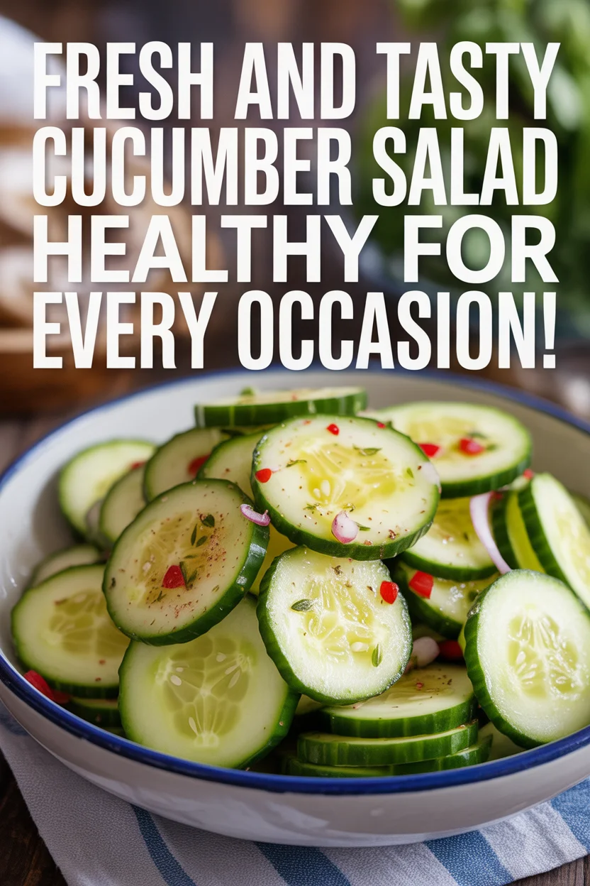 Fresh and Tasty Cucumber Salad Healthy for Every Occasion! 6 cucumber salad healthy